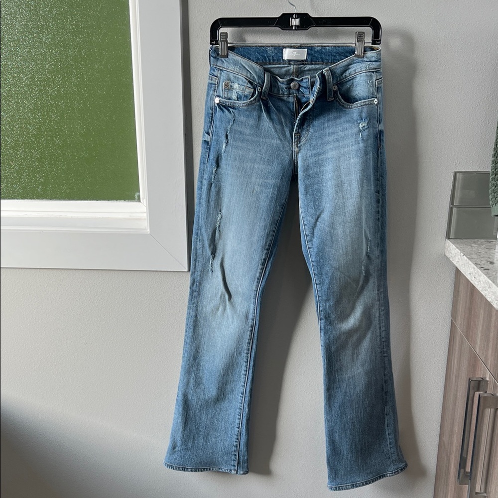 7 For All Mankind Light Blue Boot Cut Jeans